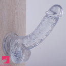 7.5in Curved PVC Female Masturbator Suction Cup Dildo Clitoral Stimulator