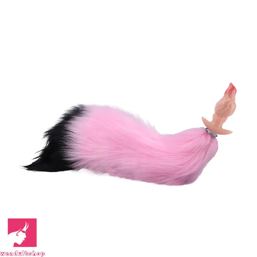 4.48in Fox Tail Wear Anchor Fantasy Dildo Butt Plug For BDSM Role Sex