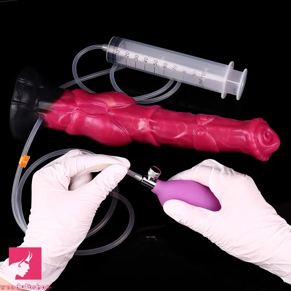 11.7in Fantasy Knotted Silicone Soft Big Ejaculating Horse Cock Dildo