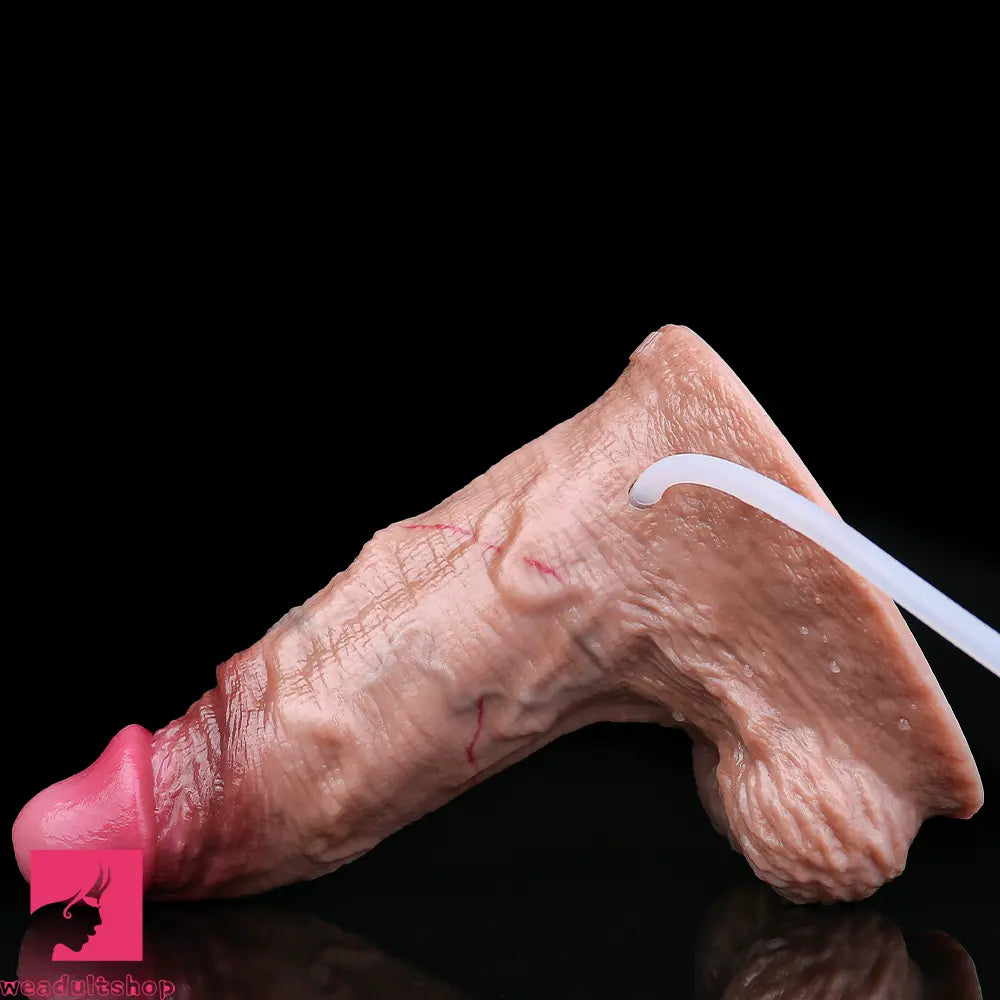 6.37in Double Density Silicone Soft Ejaculating Female Skin Feel Dildo