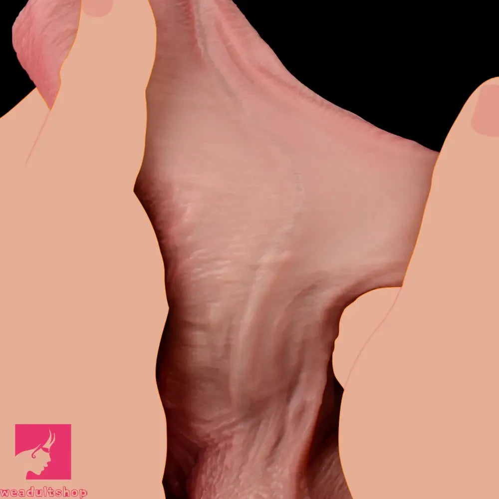 8.86in Double-layer Liquid Silicone Skin-like Soft Dildo Adult Toy Women