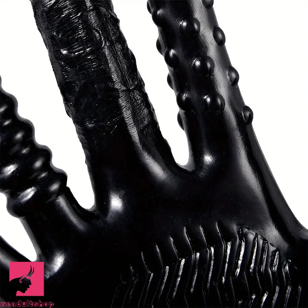 8.3in Finger Spiked Dildo Glove For Manual Massage Stimulating Clit Toy