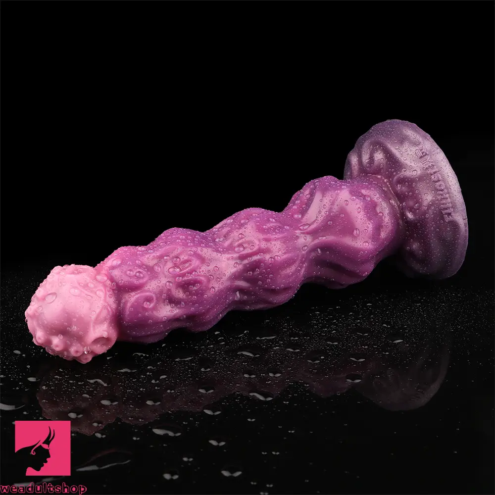 9.68in Inflatable Silicone Soft Big Fantasy Odd Dildo Penis Sex Simulator