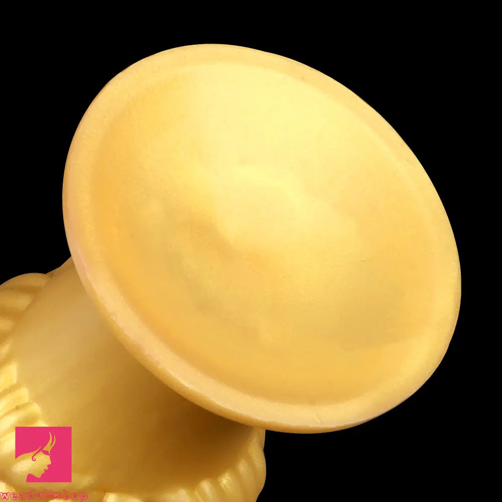 5.9in 6.7in 8.07in Liquid Silicone Thread Granules Soft Corn Gold Cock Dildo