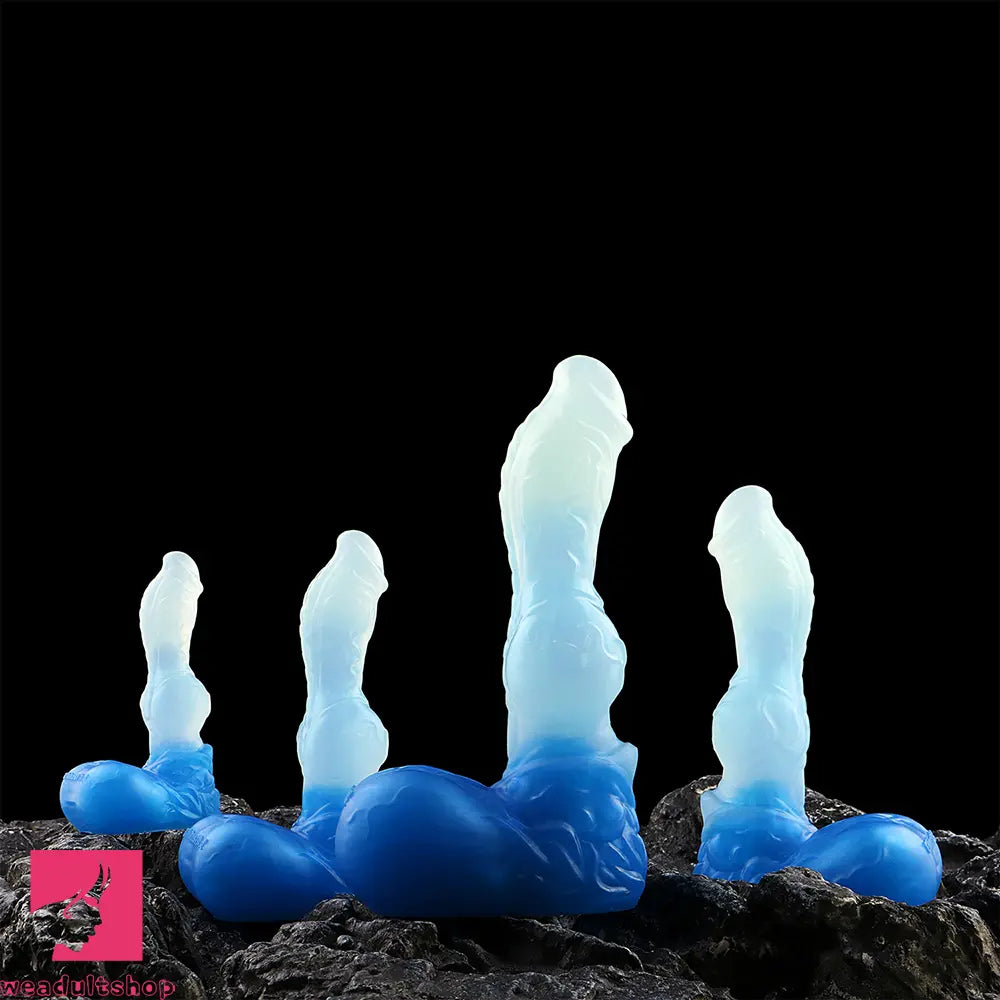 4.56in 5.9in 6.81in 8.07in Dog Knot Silicone Soft Fantasy Cock Anal Dildo
