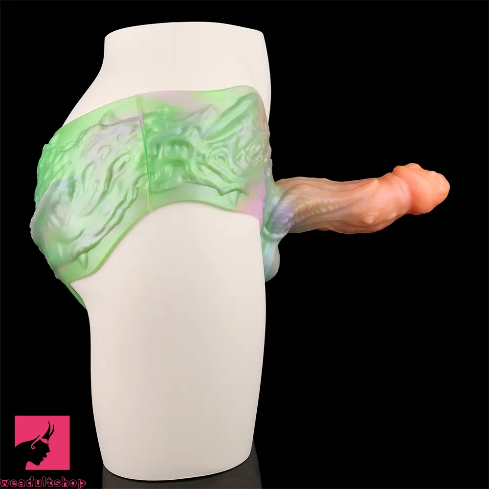 8.26in Monster Fantasy Hollow Dildo Harness Pants Strap on Spiked Dildo