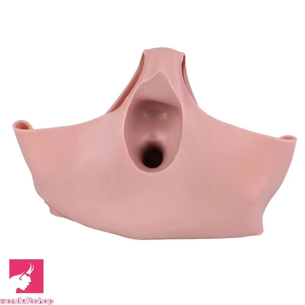 6.37in Wearable Silicone Dildo Pants Real Skin with Hollow Soft Penis Sleeve