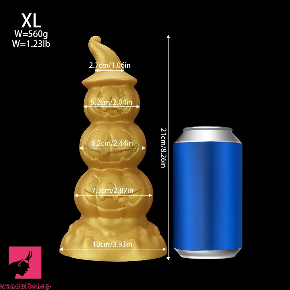 5.9in 6.69in 7.48in 8.26in 9.05in 9.84in Halloween Pumpkin Butt Plug Dildo