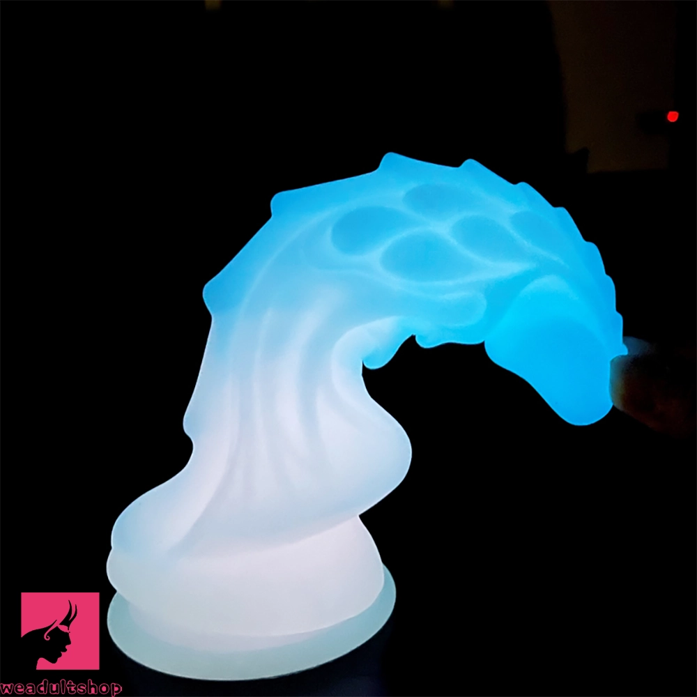 8.66in Luminous Soft Dragon Glowing Dildo Silicone Sex Toy For Prostate