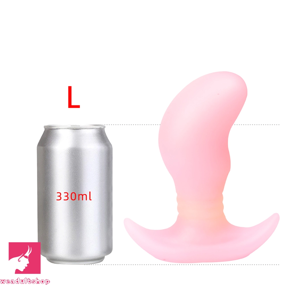 4.52in 5.31in 6.69in Luminous Soft Small Silicone Butt Plug Dildo Prostate