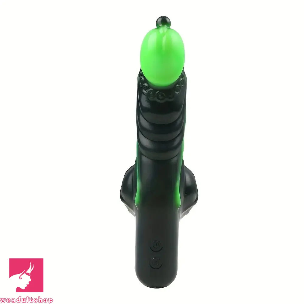 8.11in Weird Penis Three Colors Soft Silicone Postpartum Handle Dildo