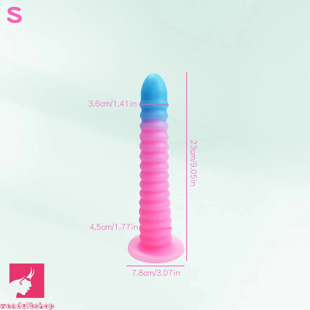 6.69in 9.05in 11in 13.1in Big Silicone Luminous Butt Plug Dildo For Prostate