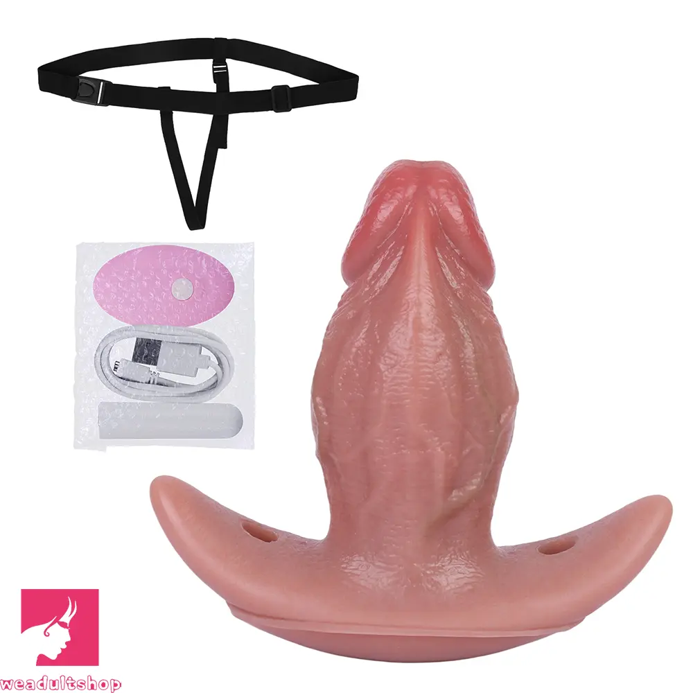 5.7in Male Using 10 Frequency Vibration Role Play Cock Dildo Tail Butt Plug
