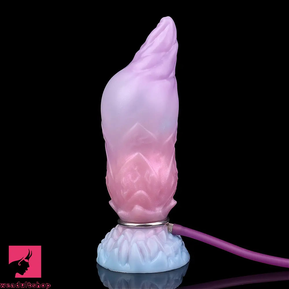 8.14in Squeeze Inflatable Alien Penis Big Fantasy Silicone Dildo For Clit