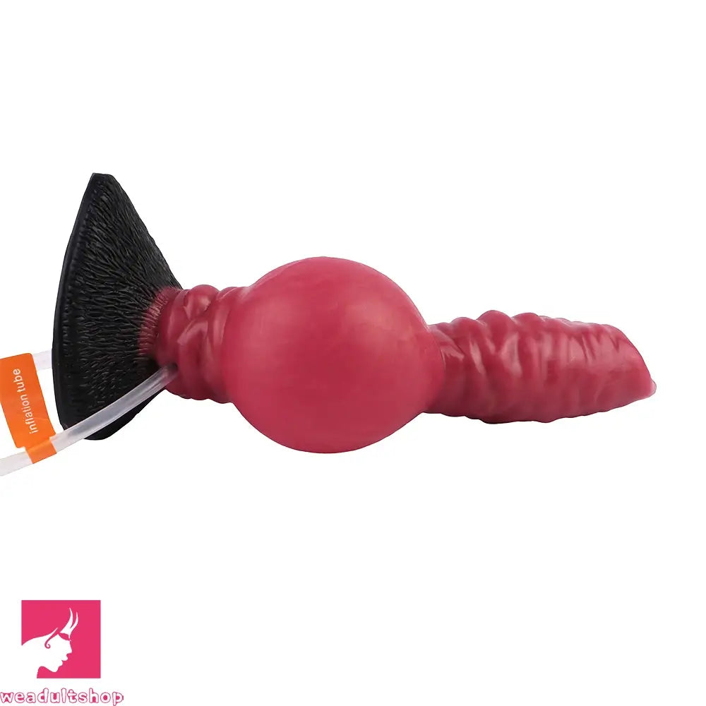 7.91in Dog Ejaculating Inflatable Silicone Soft Dildo For Women Cock Toy