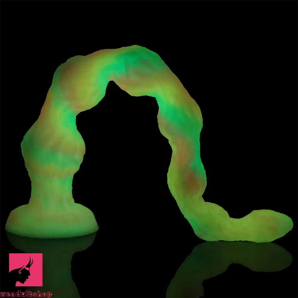 17.32in 21.25in 25.19in Luminous Pull Beads Silicone Dildo Butt Plug Rare Cock