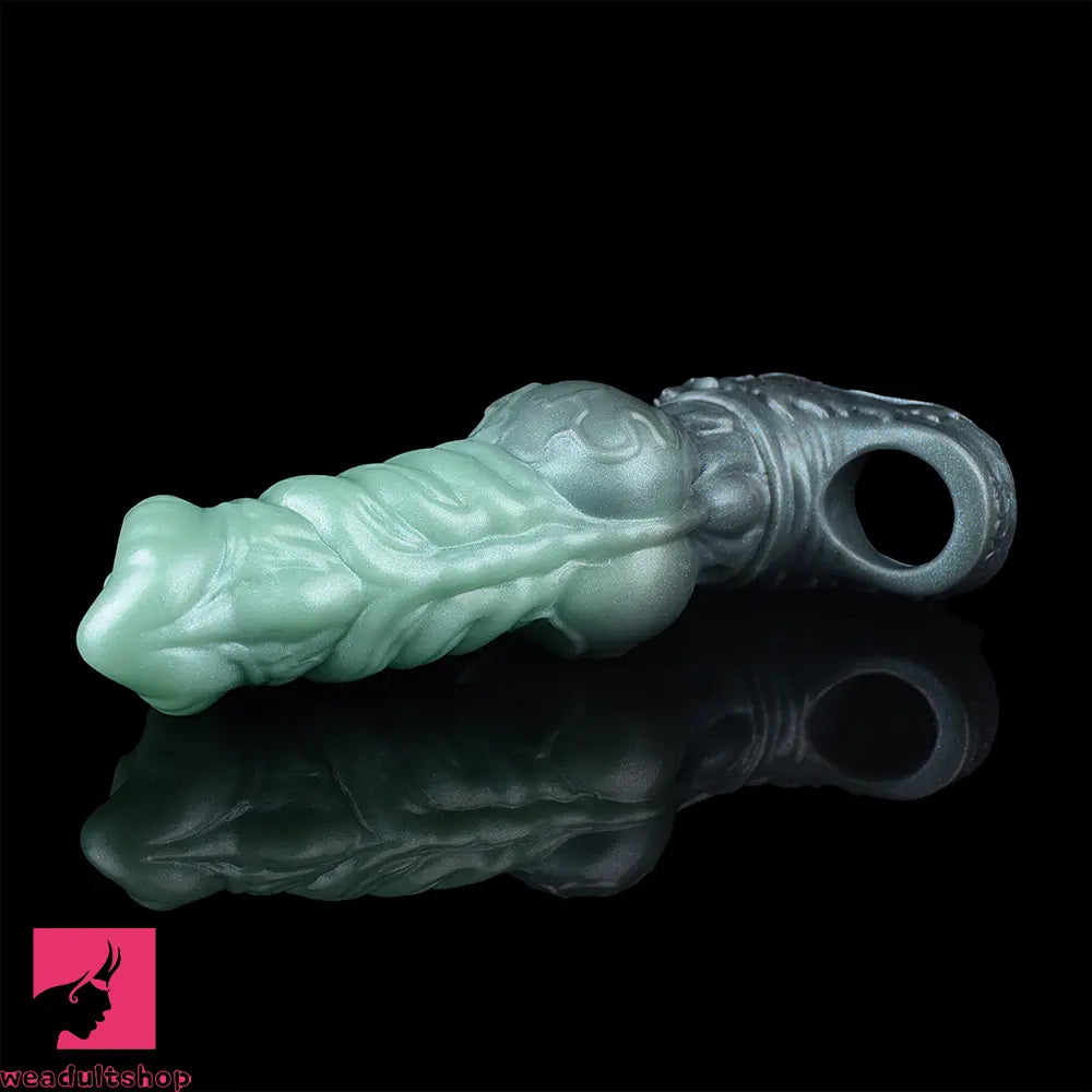 8.58in Wolf Animal Knot Hollow Penis Sleeve Dildo Cock Enlargement Sleeve