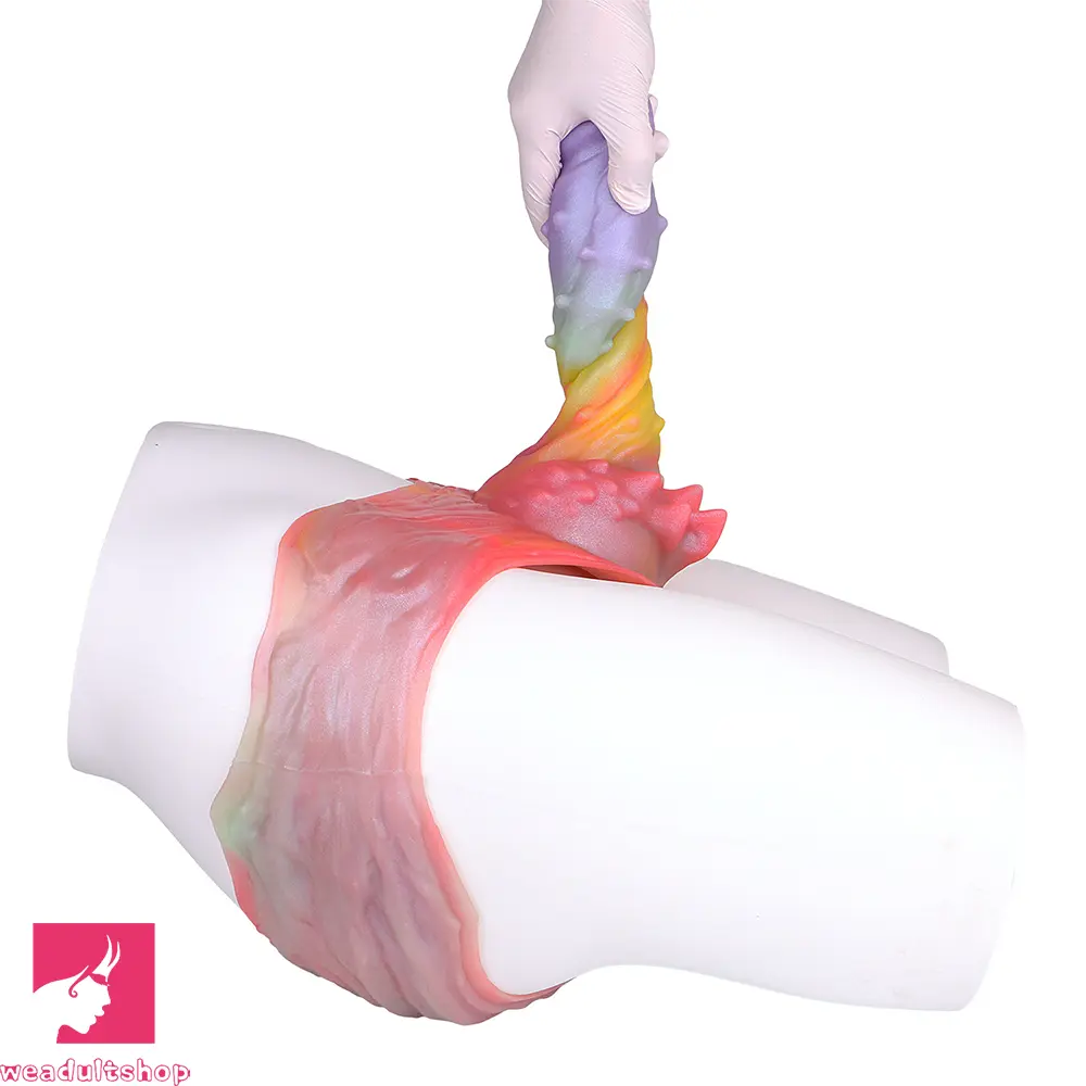 9.37in Spiked Odd Monster Strap on Dildo Silicone Soft Hollow Cock Dildo