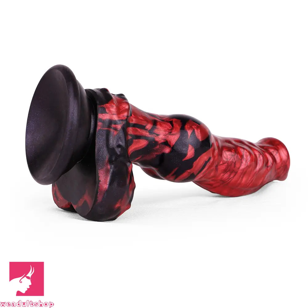 8.27in Knotted Dog Big Cock Dildo with Powerful Suction Cup Penis Toy
