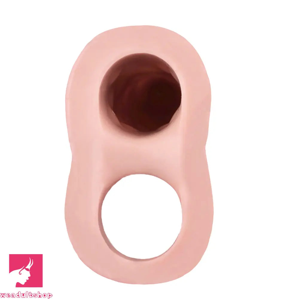 7.05in Realistic Soft Silicone Cock Ring Dildo For Lengthened Sex Toy