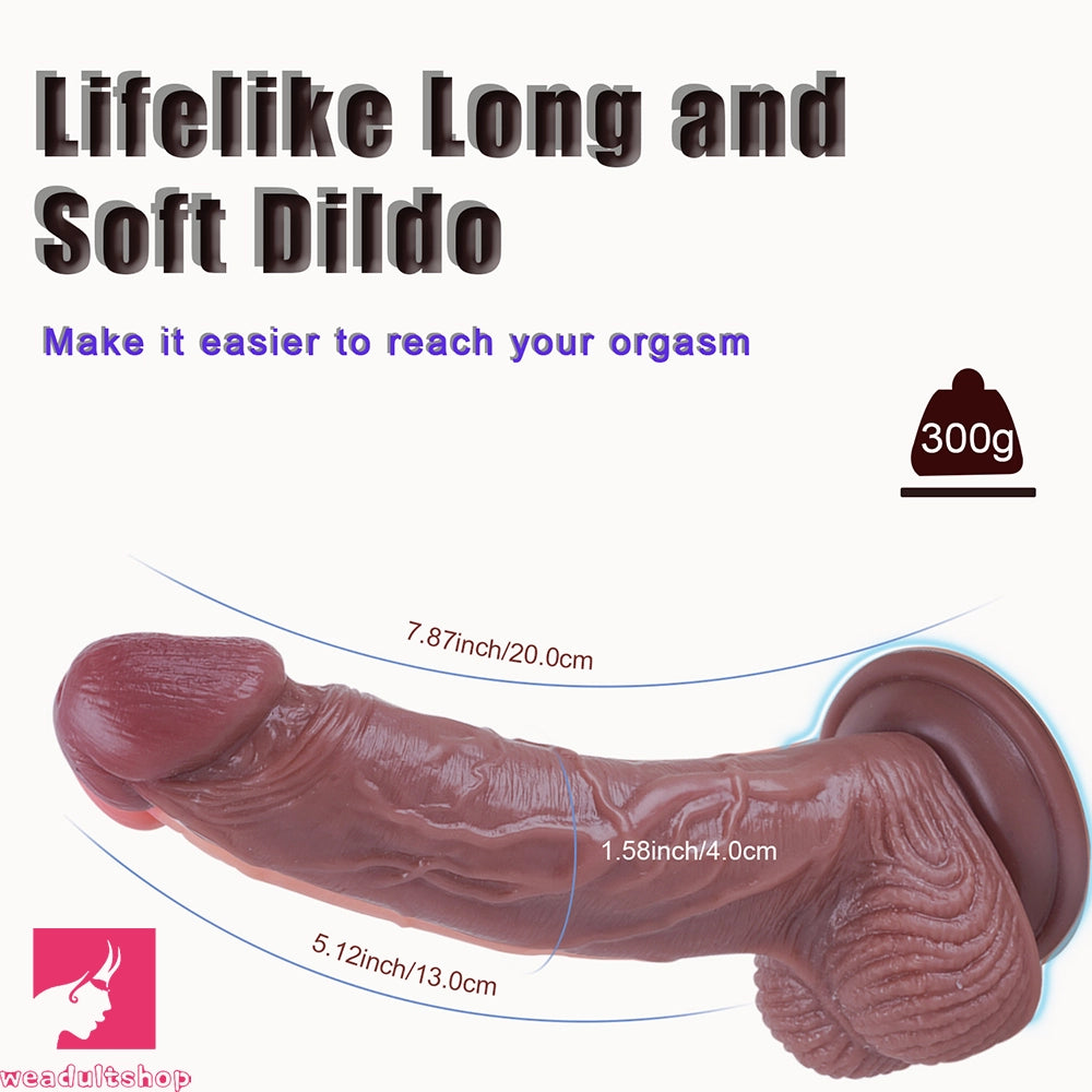7.87in Lifelike Penis Cock For Woman Masturbator Adult Sex Dildo Toy