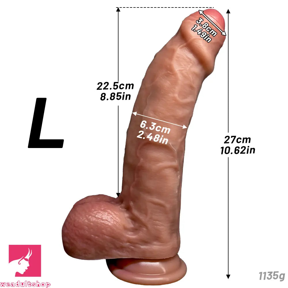 7.87in 9.25in 10.62in Uncut Realistic Strap on Soft Dildo For Vaginal Love