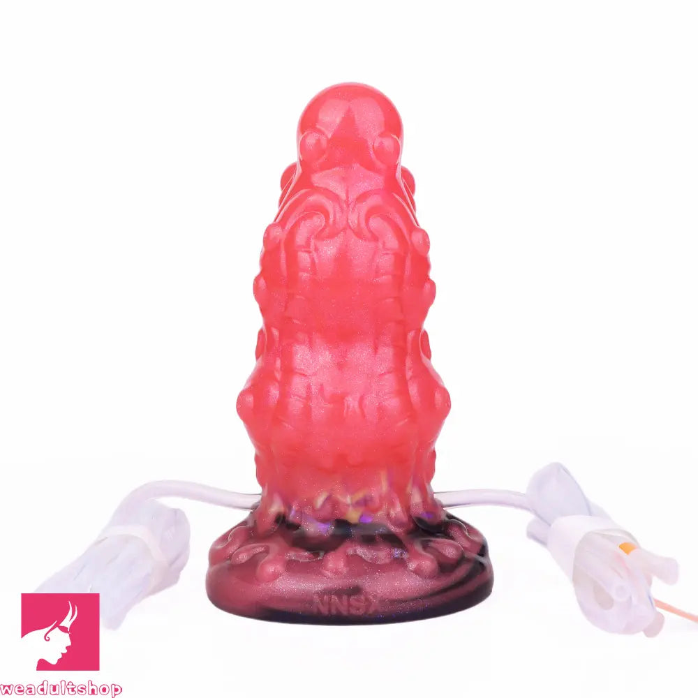 5.91in Fantasy Octopus Silicone Flexible Inflatable Spraying Water Dildo