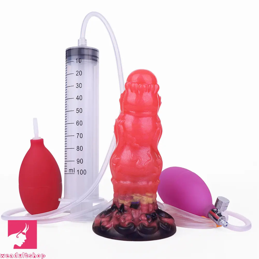 5.91in Fantasy Odd Silicone Soft Inflatable Spraying Water Dildo Sex Toy
