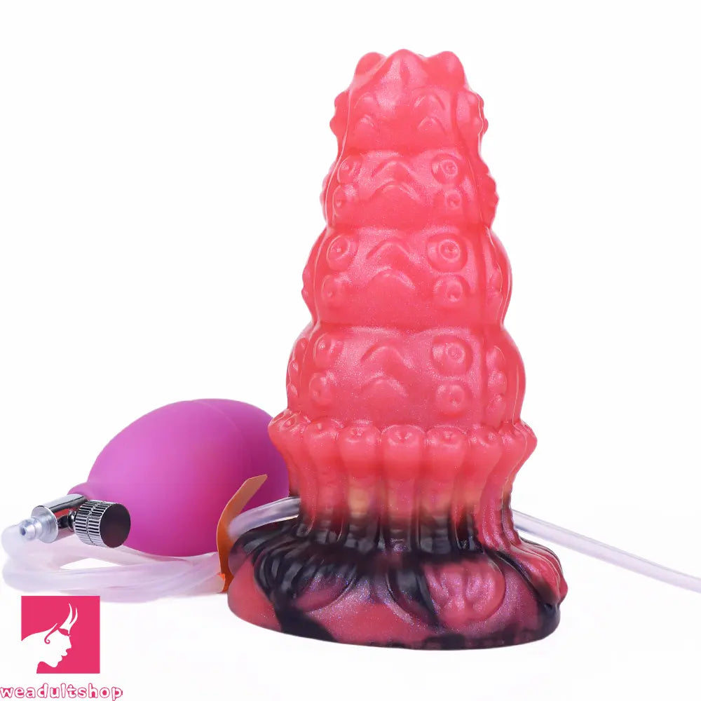 5.83in Fantasy Odd Silicone Soft Inflatable Spraying Water Dildo Butt Plug