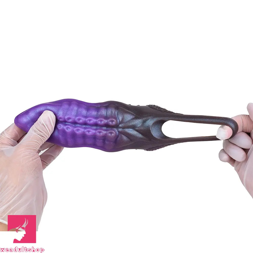 6.14in Tentacle Fantasy Hollow Silicone Dildo Sleeve For Cock Enlargement