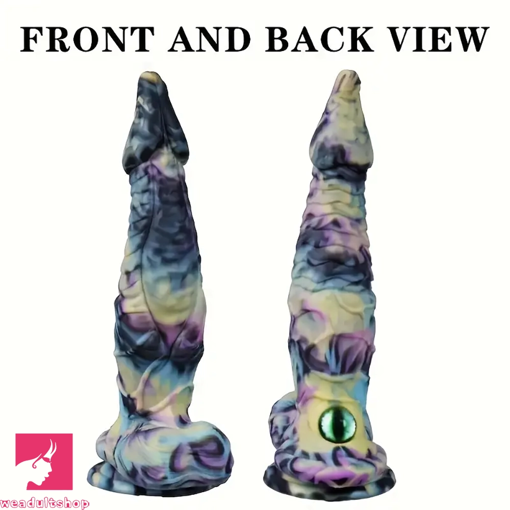 8.58in 9.2in 11in Silicone Fantasy Creature Big Dildo With Real Double Eyes