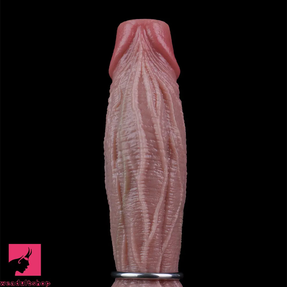 8.45in Ovipositor Platinum Silicone Dildo Soft Realistic Silicone Anal Trainer