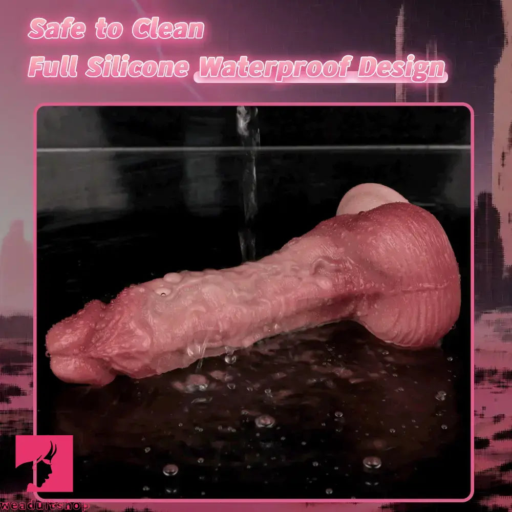 6.89in Double-layer Liquid Silicone Skin-like Soft Lifelike Real Couple Dildo