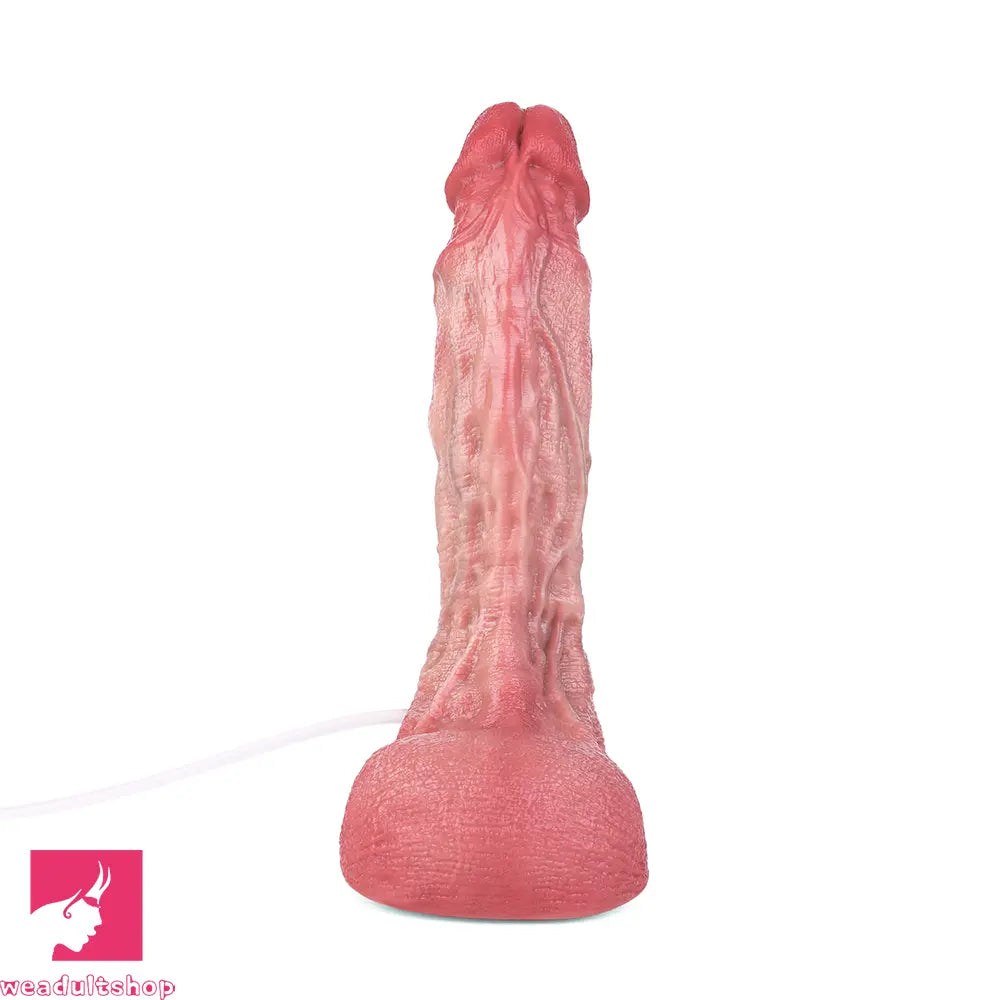 10.12in Couple Sex Game Toy Dual Density Silicone Ejaculating Real Dildo