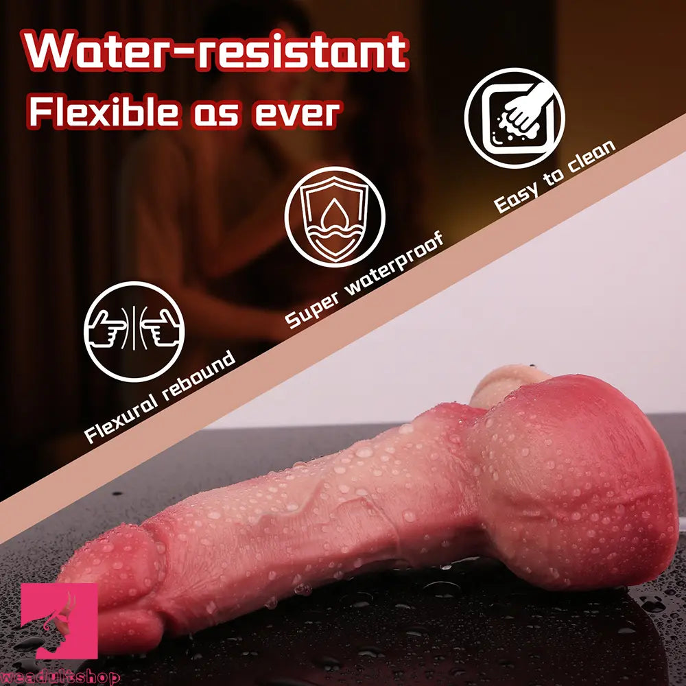 7.09in Liquid Silicone Double Layer Realistic Cumming Dildo For Penis