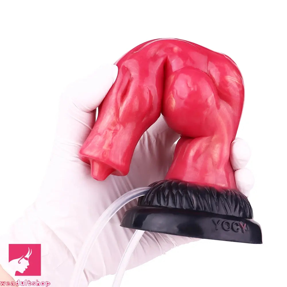 8.11in Dog Knot Silicone Soft Big Ejaculating Dildo G-Spot Stimulato Cock