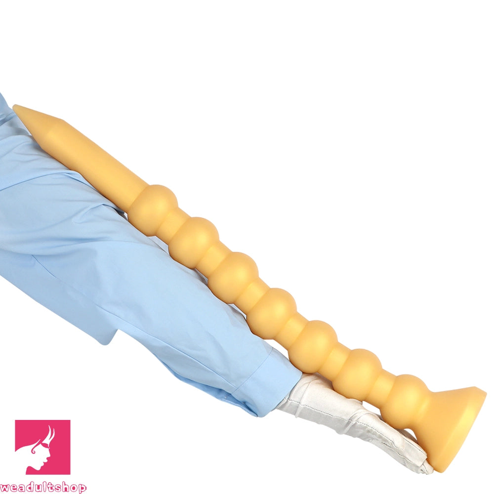 23.62in Soft Seven Beads Expansion Long Deep Huge Anal Plug Cock Dildo