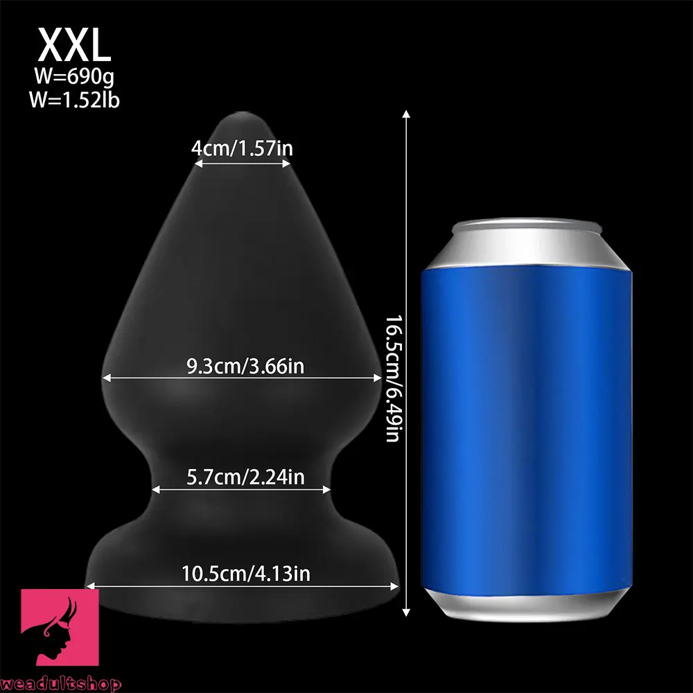 2.87in 3.66in 4.33in 5.51in 6.29in 7.28in Conical Round Pointed Anal Plug Dildo