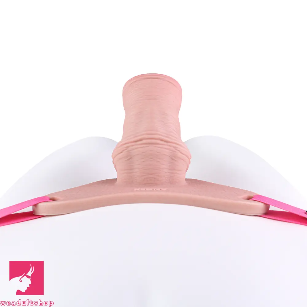 5.31in Silicone Horse Animal Penis Cage Strap on Chastity Dildo With Lock