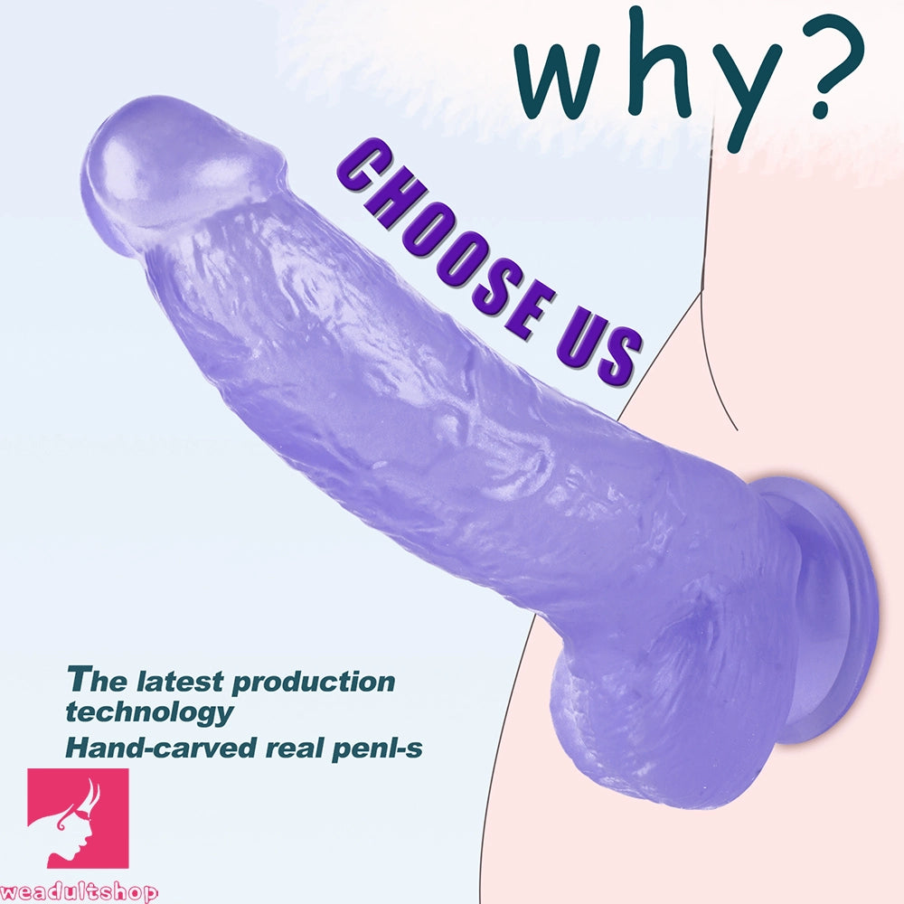 7.87in Realistic Penis PVC Skin Feel Phallus Skin Sex Toy For Women