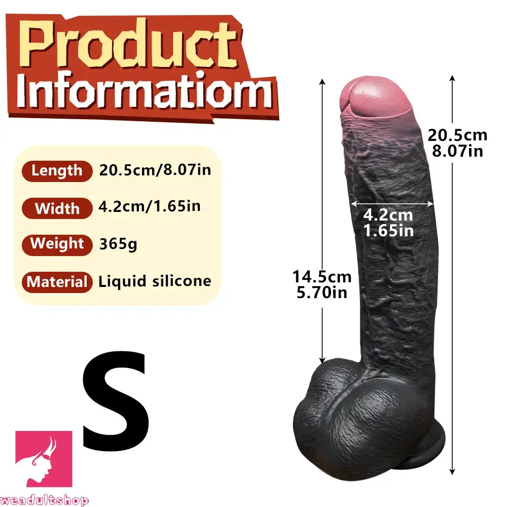 8.07in 9.84in 12in Foreskin Big Dildo Strap on Realistic Uncut Glans Soft Toy