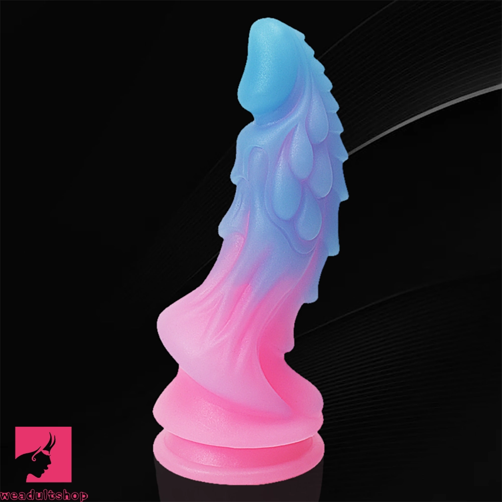 8.66in Luminous Soft Dragon Glowing Dildo Silicone Sex Toy For Prostate