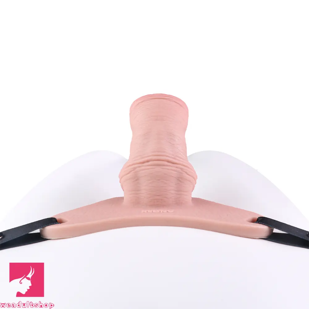 5.31in Silicone Horse Animal Penis Cage Strap on Chastity Dildo With Lock