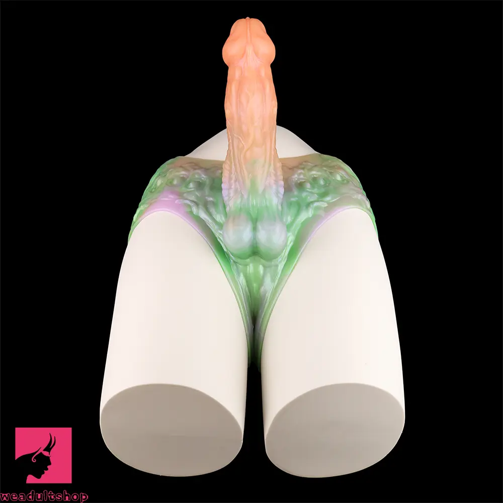 8.26in Monster Fantasy Hollow Dildo Harness Pants Strap on Spiked Dildo