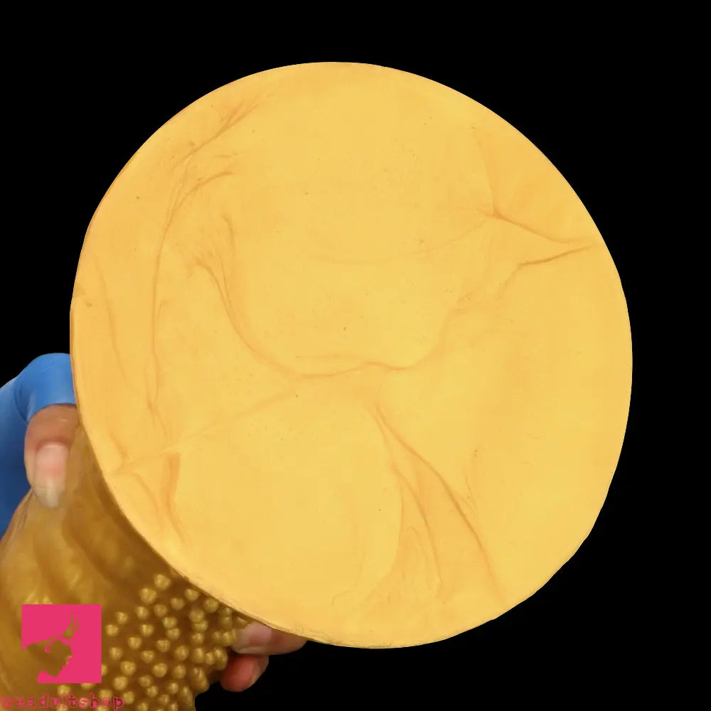 .48in 9.05in 10.62in 12.59in 14.17in Golden Soft Wolf-tooth Spiked Dildo