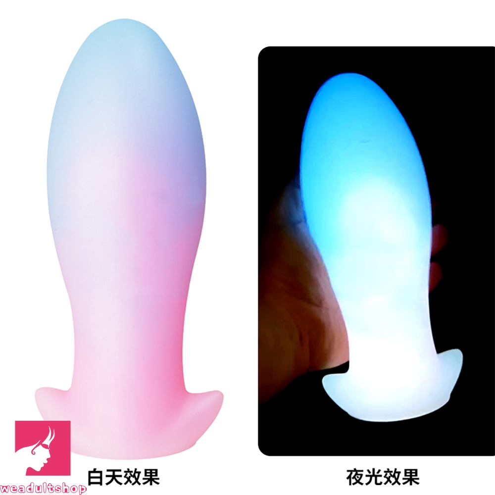 4.52in-8.66in Luminous Soft Luminous Glowing Dildo Prostate Anal Plug
