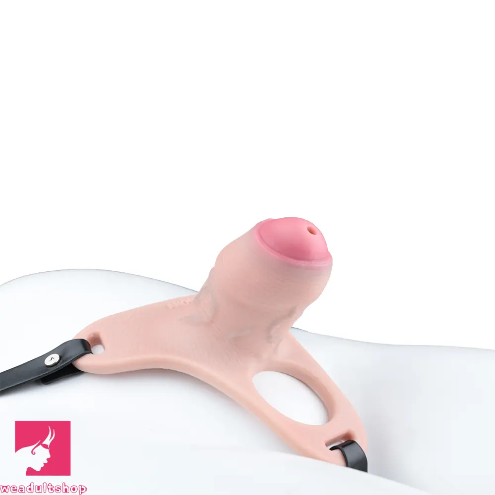 4.33in Strap on Chastity Dildo Wearable Realistic Cock Cage For Couples