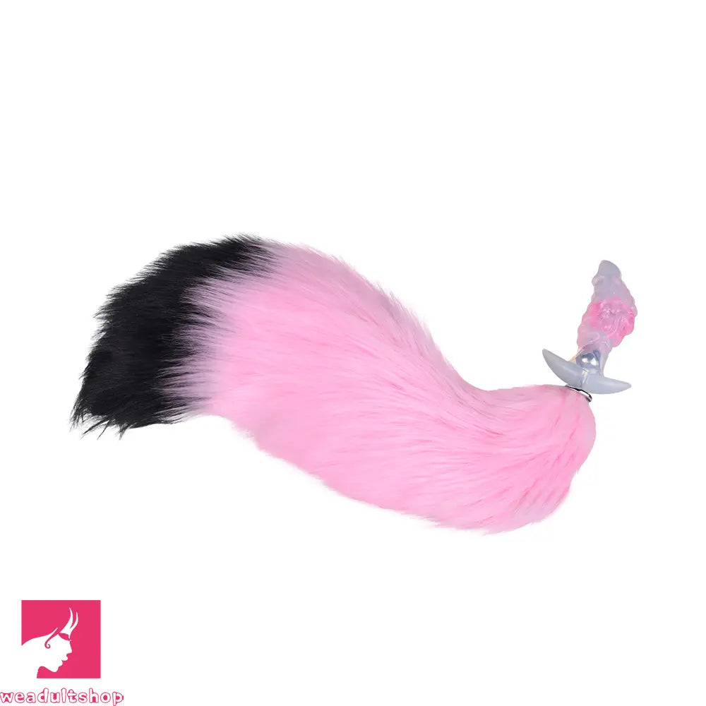 4.53in Fox Tail Wear Anchor Silicone Odd Dildo Butt Plug For BDSM Sex