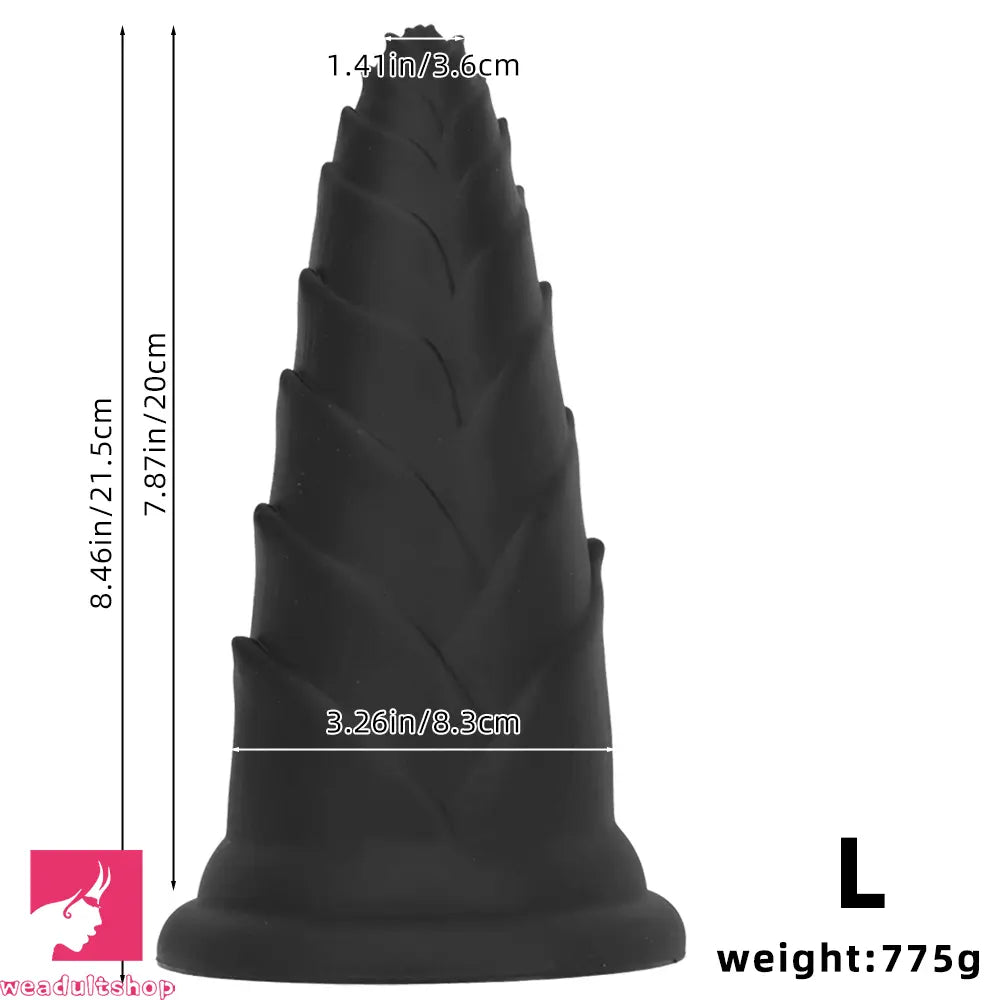 5.7in 7.08in 8.46in Bamboo Shoots Penis Anal Plug For Fisting Dildo Cock Toy