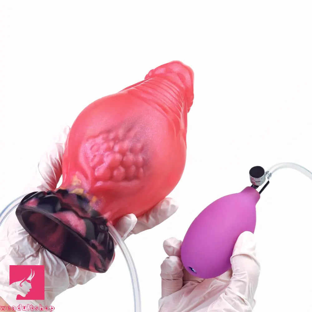 5.51in Fantasy Odd Silicone Soft Inflatable Spraying Water Dildo For Anus